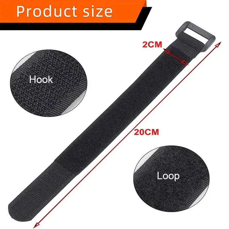 10-Piece Set of Reusable Nylon Cable Ties with Reverse Buckle