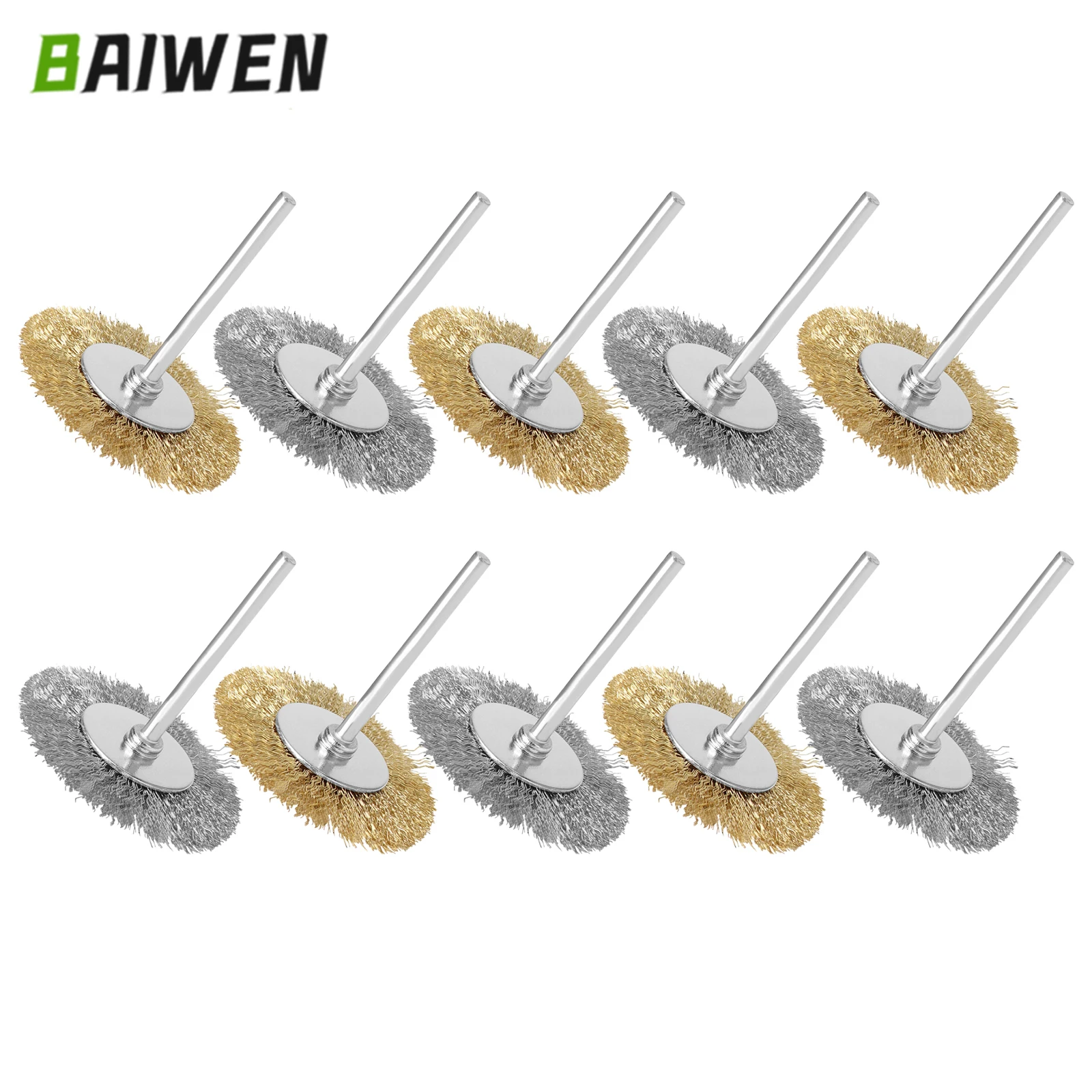 

10pcs Steel brush Wire wheel Brushes Dremel Wire Brush Die Grinder Rotary Tool Electric Tool for the engraver