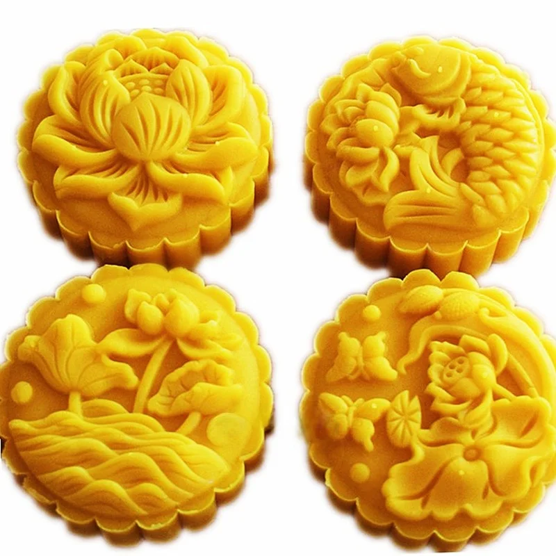 Thiened Large Mooncake Mold Handpred Guangdong Sle 3D Lotus Fi New Product Kitchen Baking Tools for Everyone