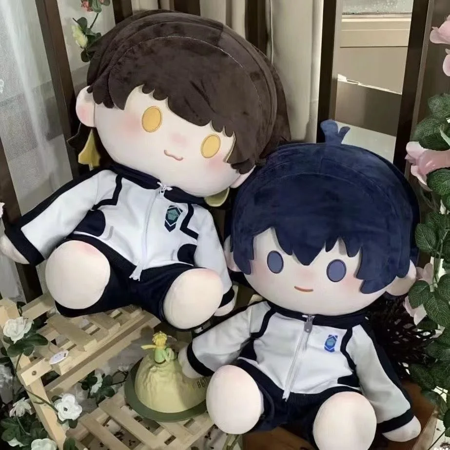 

Anime BLUE LOCK Isagi YoichiBachira Meguru 40CM Cosplay Plush Stuffed Cotton Body Dress Up Plushie Pillow Gift