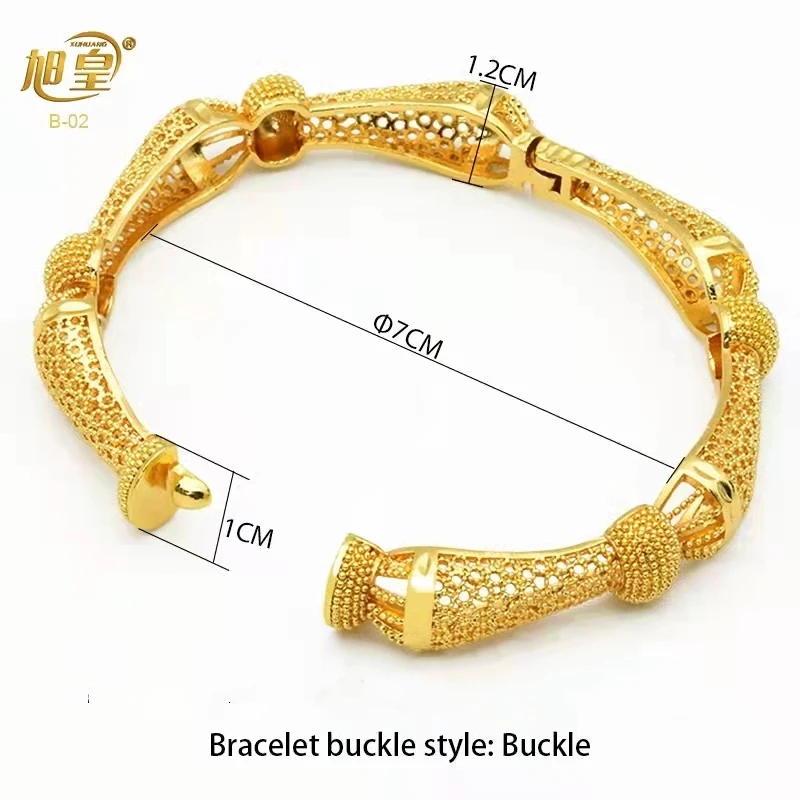Bangles Bracelet For Women African Indian Middle Eastern Nigerian Brazilian Wedding Luxury Plated Jewellery