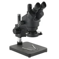 Simul Focal Industrial Trinocular Stereo Microscope Magnification Continuous Zoom 7X - 45X For LAB Phone PCB Repair Soldering 1