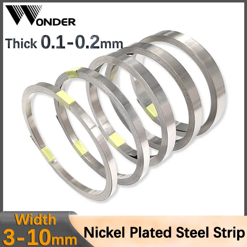 

18650 Li-ion Battery Nickel Plated Strip Connector Nickel Sheet Battrey Connector Spot Weld Machine Battery Welder Steel Belt