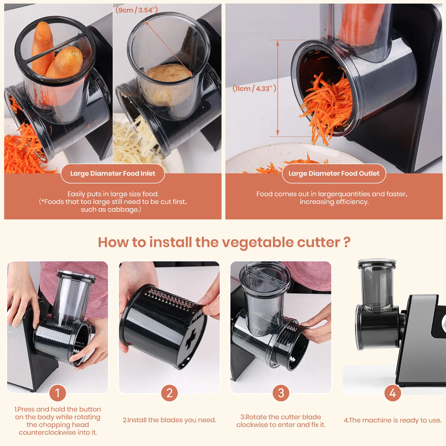 1000W 220V Electric Vegetable Cutter & Meat Grinder Mult-function Electric Slicer Shredder Meat Mincer Sausage Maker & Kibbe Kit vegetable cutter slicer
