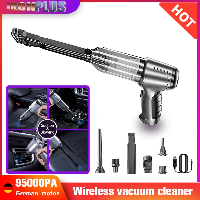 

95000Pa Wireless Portable Vacuum Cleaner Car Handheld Cleaning Machine Automotive Home Appliance Strong Suction Cleaners