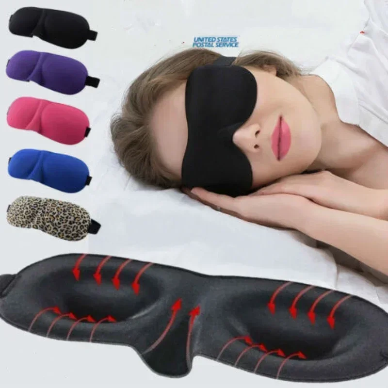 

1Pcs 3D Sleep Mask Natural Sleeping Eye Mask Eyeshade Cover Shade Eye Patch Women Men Soft Portable Blindfold Travel Eyepatch