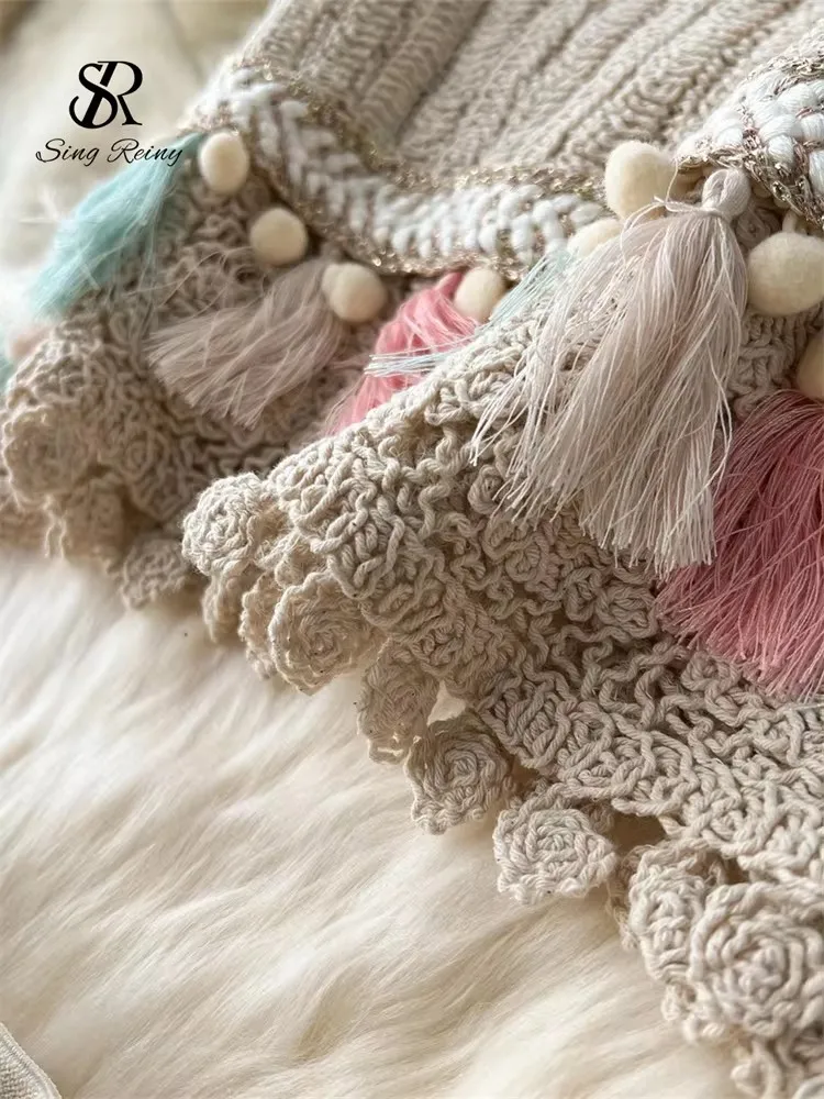 Jupe De Lit Vintage En Coton Ivoire - Dentelle Crochet, Dimensions 52 X 72 Pouces, Goutte 14 Pouces