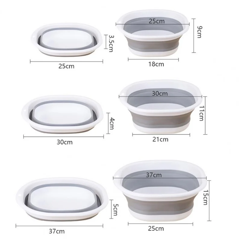 Portable Folding Basin Dirty Clothes Storage Underwear Cleaning Kitchen Sink Washing Basin Laundry Tub