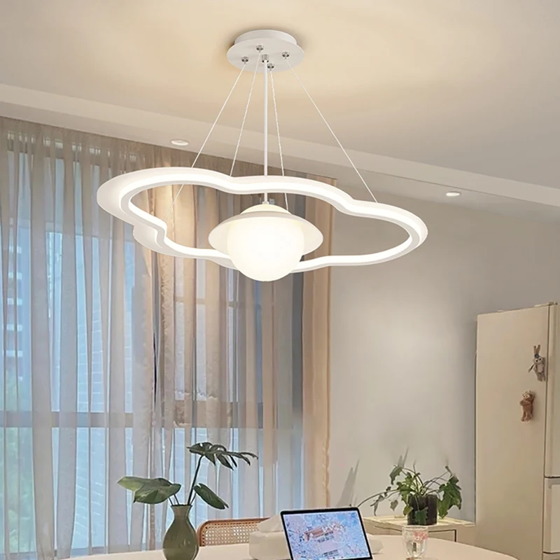 

White 2024 new Led Pendant Light Kitchen Dinning Room Lighting cloud Lamp Shade Lustres Luminaire Indoor Fixtures home decoratio