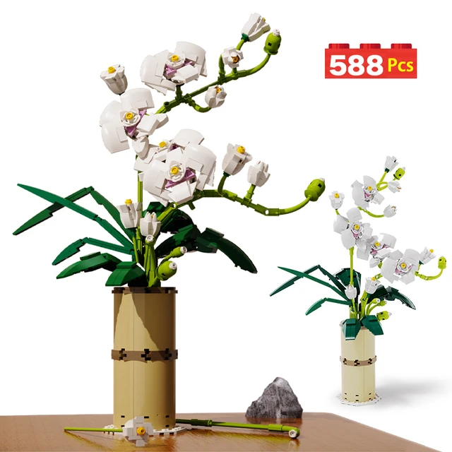 LEGO Icons Orchid Valentine Décor Artificial Plant Set 10311