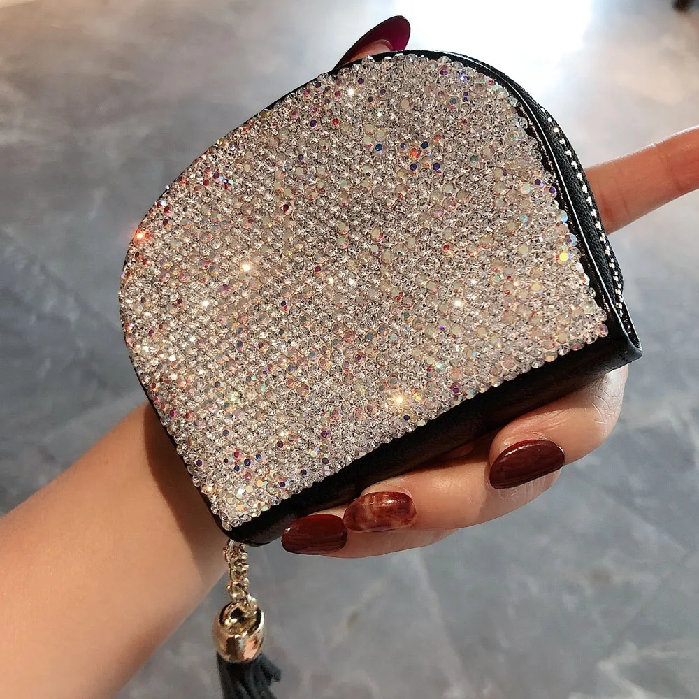 

Держатель для визитных карточек Bling для мужчин и женщин, Стразы ручной работы, удостоверение личности, держатель для кредитной карты, футляр для карт, 1 шт.