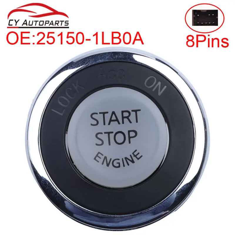 

Новый автомобильный пусковой переключатель зажигания с одной кнопкой для Nissan Maxima Altima Murano 2008-2014 25150-1LB0A 251501LB0A пусковой переключатель