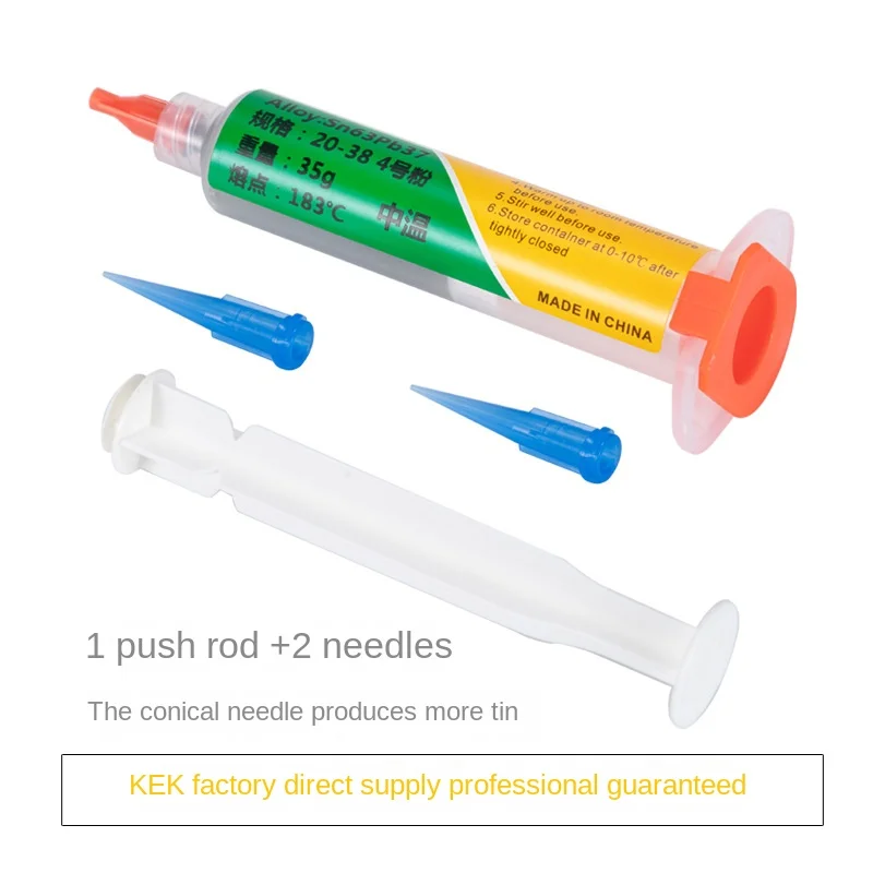 35g solder paste, needle tube type, low-temperature,medium temperature,high-temperature solder paste, bga SMT print solder paste solder paste sn5pb92 5ag2 5 melting point 296 ℃ solder paste high melting point is suitable for weld