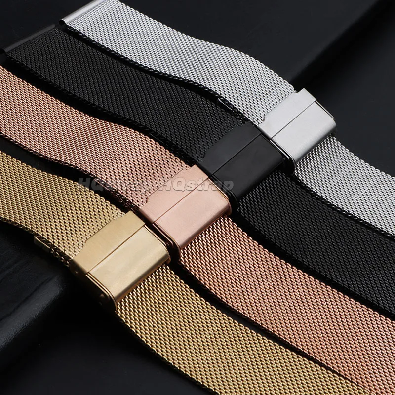 Universal Milanese Mesh Stainless Steel Watch Strap - 0.6mm Adjustable Band