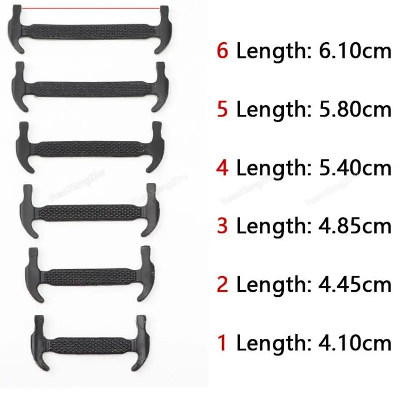 12Pcs Silicone Shoelaces No Tie Shoe laces Elastic Laces Sneakers Kids Adult Rubber Shoelace One Size Fits All Shoes