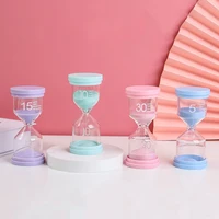 1/3/5/10/15/30/45/60 Minutes Colour Mini Macaron Hourglass Children's Toothbrush Timer Creative Sand Clock Home Decorate Gifts 1
