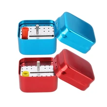 

30 Holes Aluminum Dental Polishing Burs Disinfection Box Dental Drills Endo Files Holder Autoclave Sterilizer Case Dentist Lab