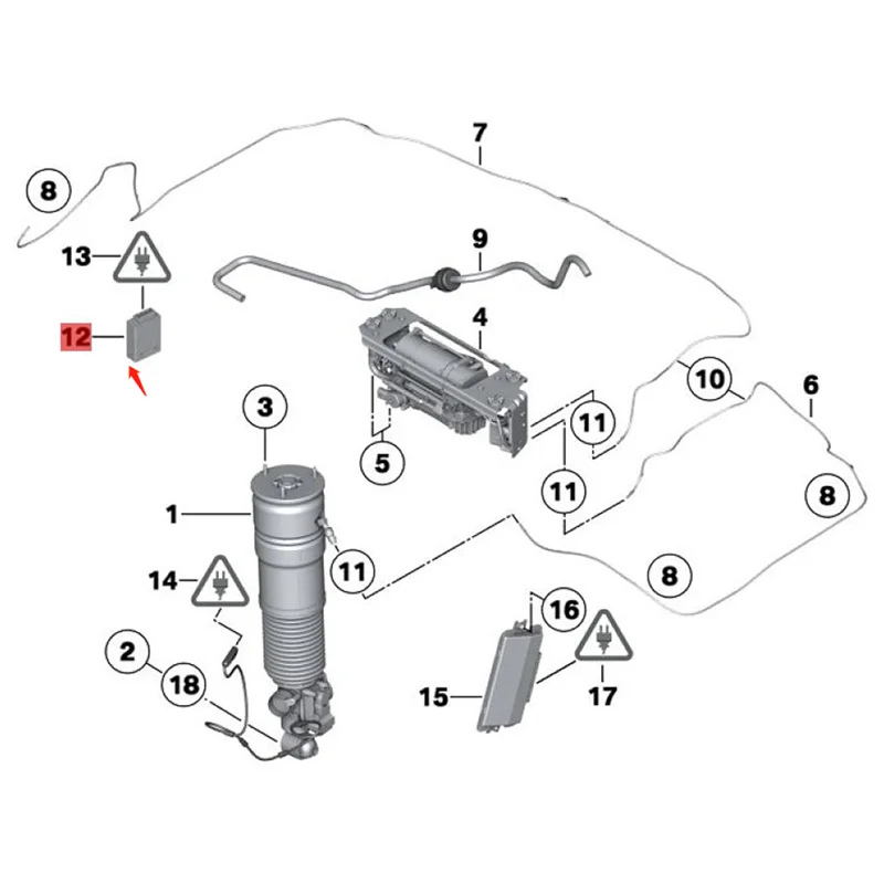 

37146860385 блок управления пневматической подвеской для BMW 5 '7' серии F07