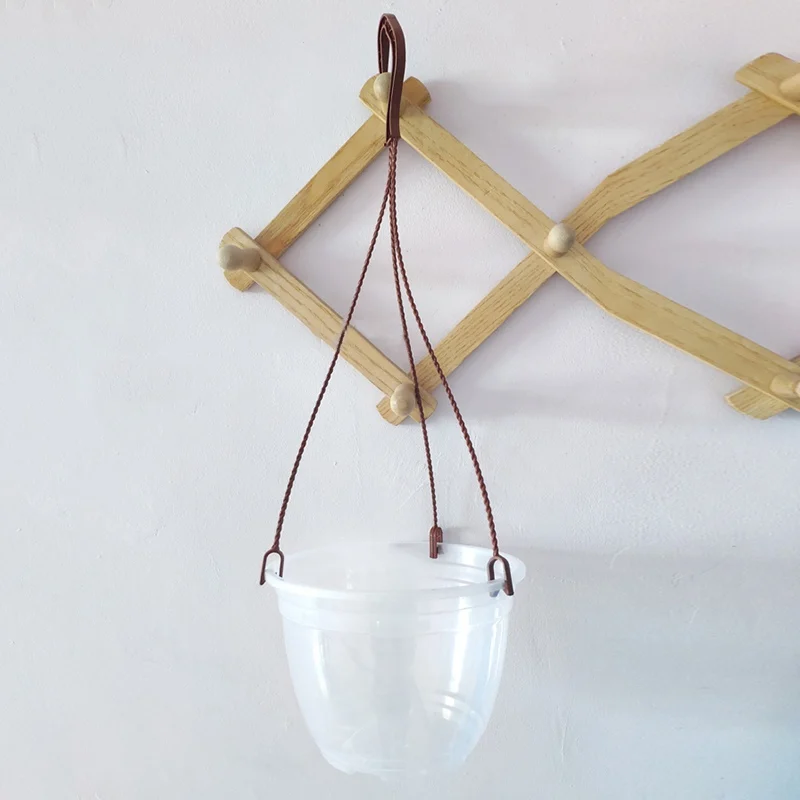 Decorative Plastic Hanging Planter with Hooks for Home and Garden Decor, Available in Two Sizes