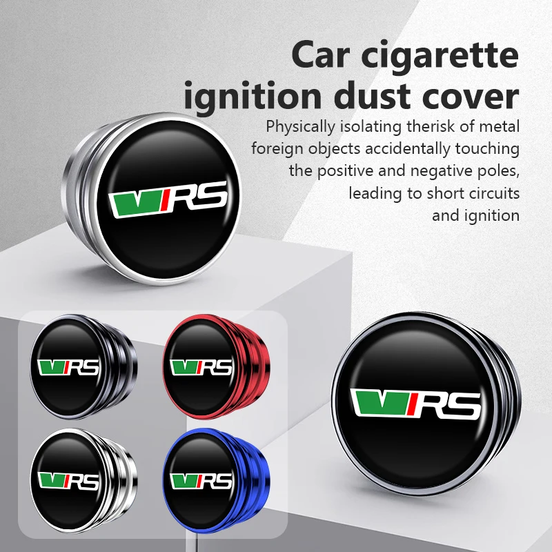 Aluminum Dustproof Car Cigarette Lighter Cover - Stylish Auto Interior Accessory