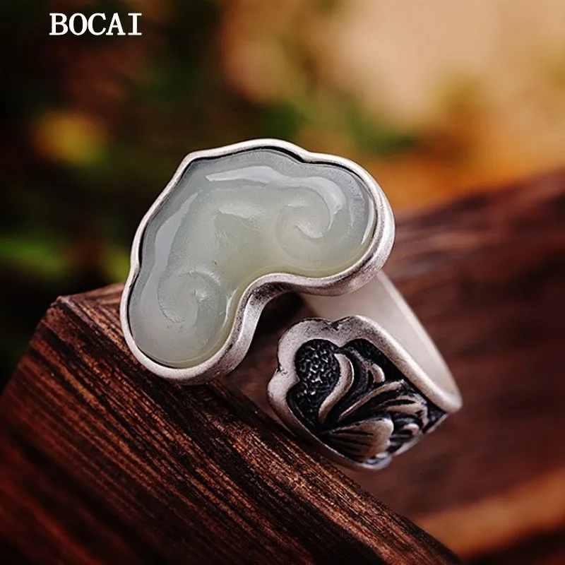 

Женское кольцо ручной работы из тайского серебра S925 пробы с натуральным камнем, модное кольцо, 2019