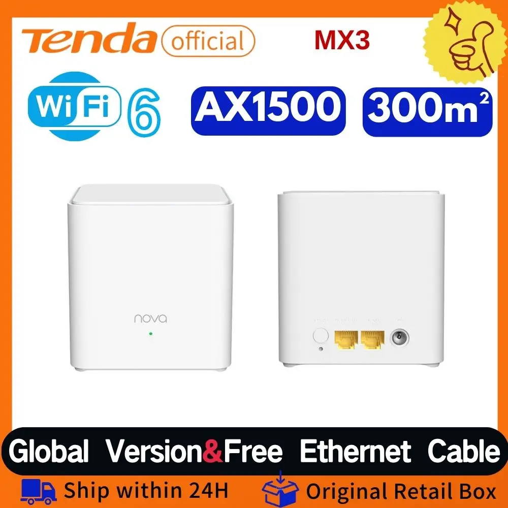 X1500 wifi6 נתב רשת tenda רשת mx3 wifi 6 ג 'יגה בייט נתב אלחוטי 2.4gHz 5 כפול ghz