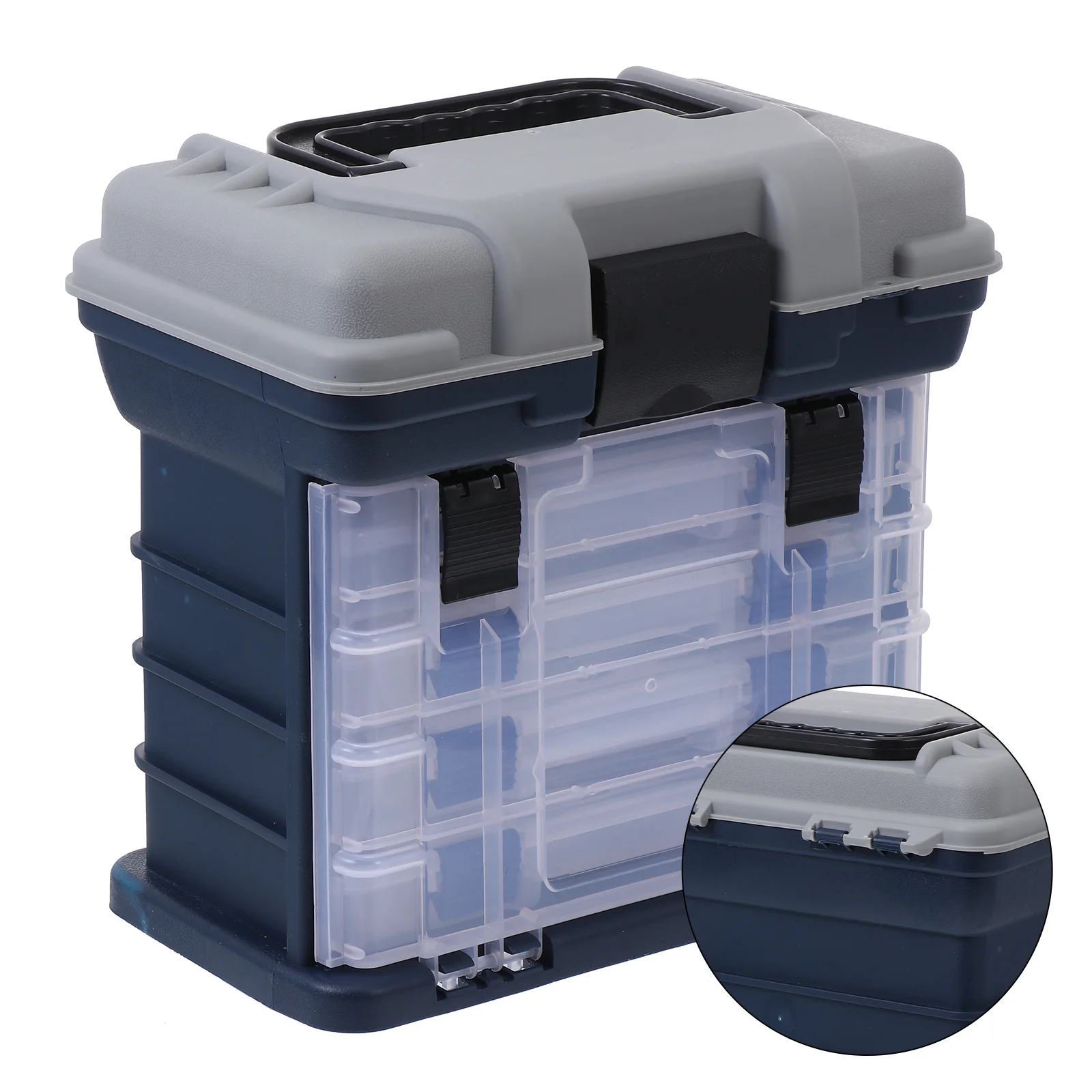 

Fishing Box Tools Storage Organizer Lure Carry Case Lures Accessories Pp Hooks 4-Layers Organizing Tank