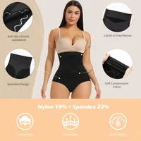 Culotte shaper taille haute pour femme, culotte de contrôle du ventre ventre amincissant le corps shaperwear sous-vêtements slip 2