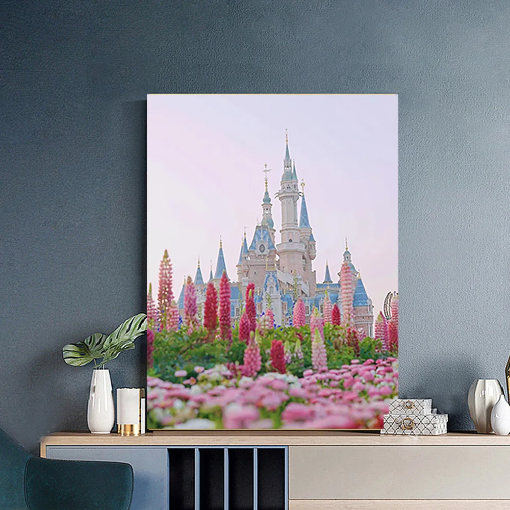 Pink Romantic Eiffel Tower, 5D Diamond Painting Kits