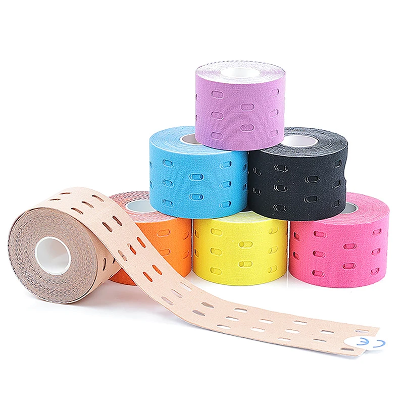 

5cm Kneepads Perforated Kinesiology Elastic Adhesive Tape Muscle Protection Athletes Breathable Gym Sports Knee Pain Protector