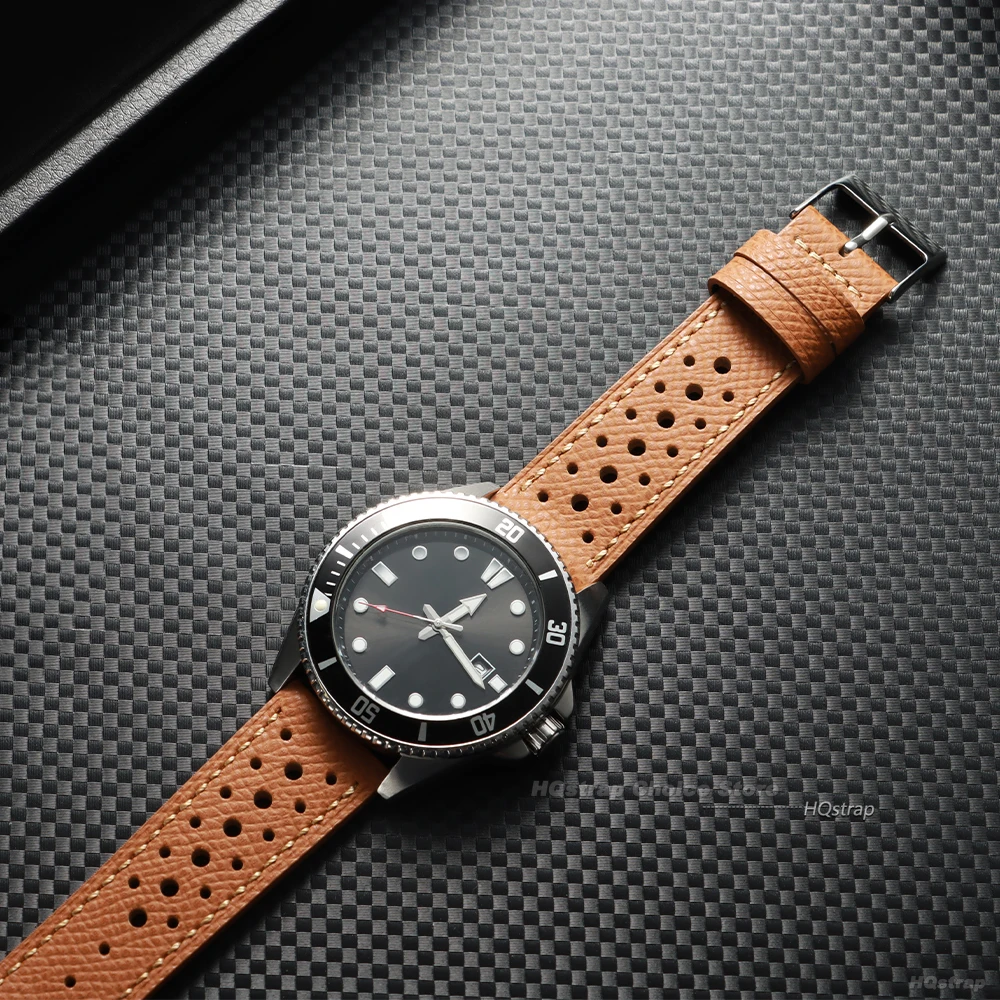 Vintage Handmade Cowhide Leather Watch Strap - Breathable Quick Release in Multiple Colors