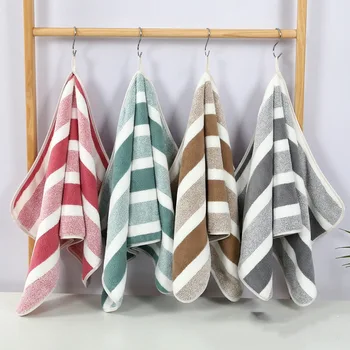 Serviette de bain rayée, 1 pièce, absorbante et à séchage rapide, Super douce, respectueuse de la peau, pour la maison, la salle de bain, 35x75cm 1