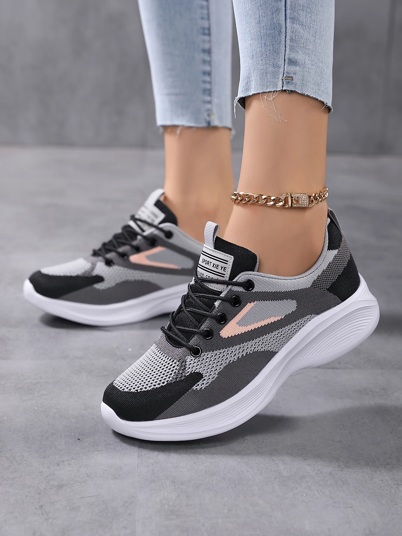 

Sneakers Breathable Women Walking Shoes Slip on Trainers Women's Comfortable Casual Ladies Athletic Shoes Thick Bottom 6238