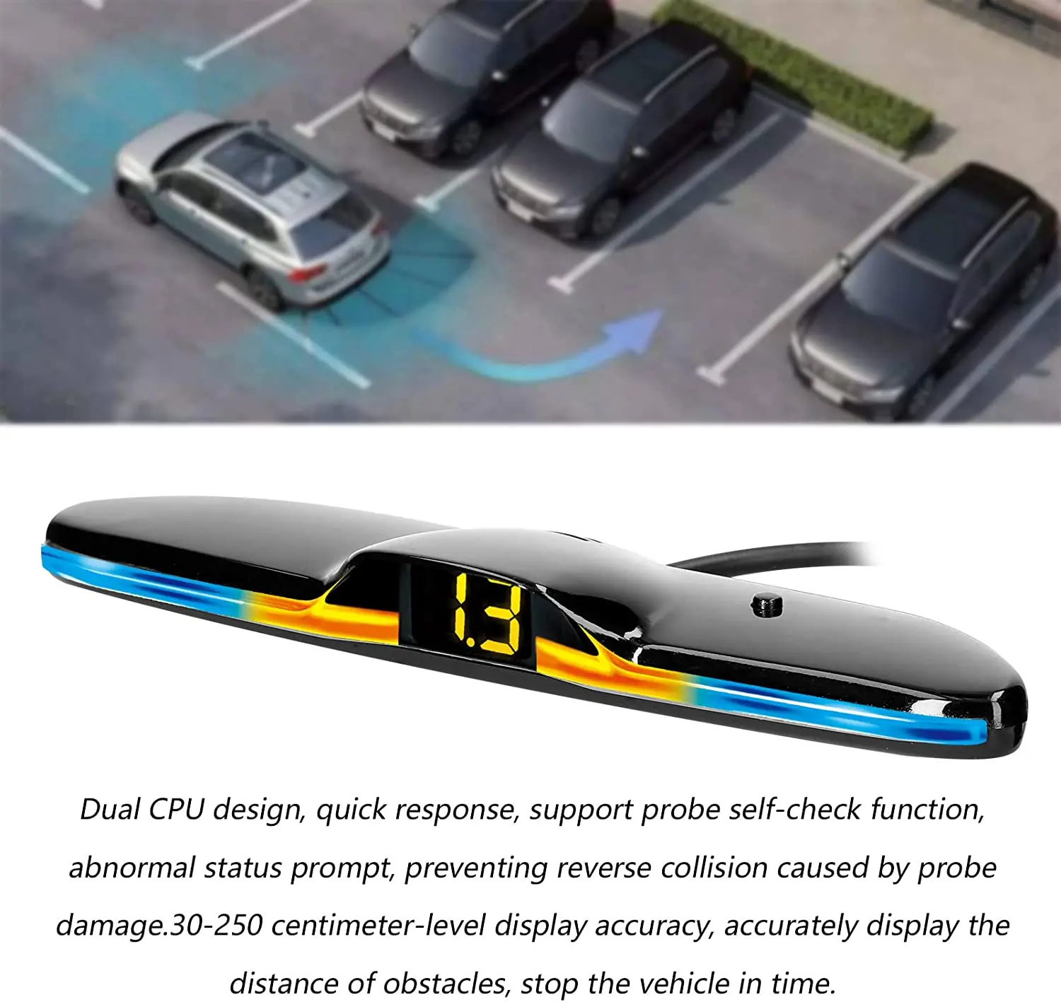 Car Parking Assist System DC 12V Vehicle Reverse Backup Radar with LED  Distance Display Sound Warning 4 Parking Sensors for Cars - AliExpress