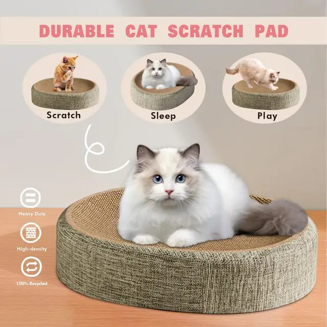 Cat Scratching Board Sisal Pet Scratch Board Nest Kitten Furniture with Non-slip Base Wear-Resistant Pet Supplies for Shelter 6