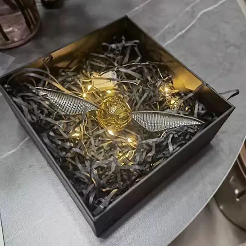 Golden Snitch Diamond Ring Box Proposal Wedding Anniversary Creative High-end Jewelry Storage Boxes Birthday Gift for Girlfriend