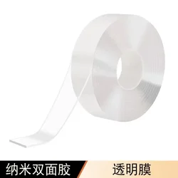 Enhanced Waterproof Transparent Nano Double Sided Tape - Reusable Extra Strength Home Adhesive - 1m (Clear)