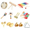 Montessori Wooden Rattles Sand Hammer Enlightenment Music Instrument Xylophone Puzzle Game Development Baby Toys 0 12 Months 1