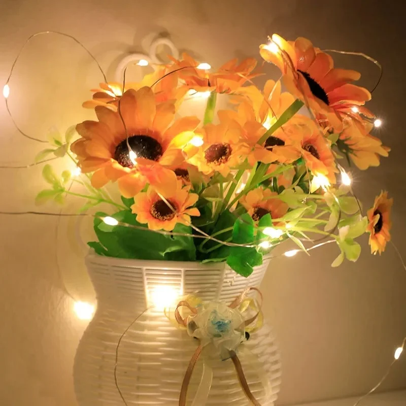 LED string lights 1M/5M/10M/100 LED Starry String Fairy Light USB Lights Fairy Micro LED Transparent Wire for Party Christmas Wedding 6 Colors led fairy lights string lights decorative lights