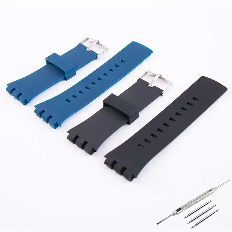 Silicone Sports Waterproof Watch Band with Buckle - 24mm