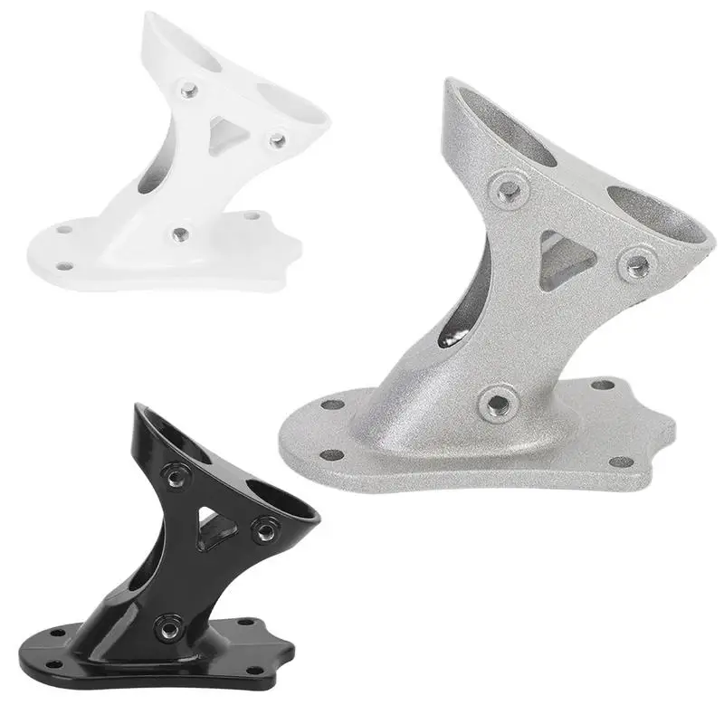 Flag Mount For House Heavy Duty Holder Double-Hole Flag Pole Base Metal Base Stand Heavy Duty Wall Mount For Outdoor Use
