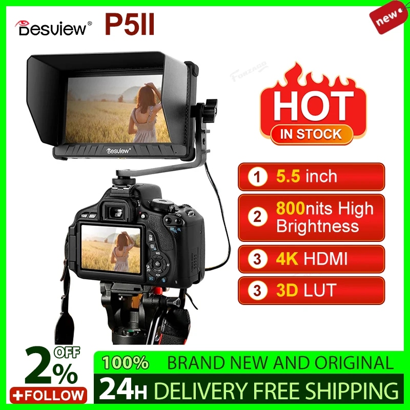 Bestview P5II P5 II 4K HD LUT Touch Screen DSLR Camera Field Monitor 1920*1080 Display Field Monitor for DSLR Camera Desview