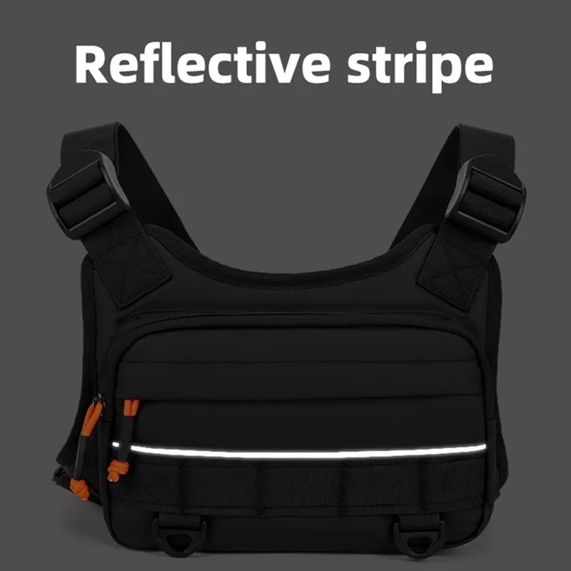 Front Chest Bag Camping Vest Backpack for Men Women Running Tactical Pack Sports Outdoor Cycling Running Fishing Travel Rig Bag