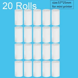 Thermal Paper Roll for Kids Instant Print Cameras - White, 57x25mm (20rolls)