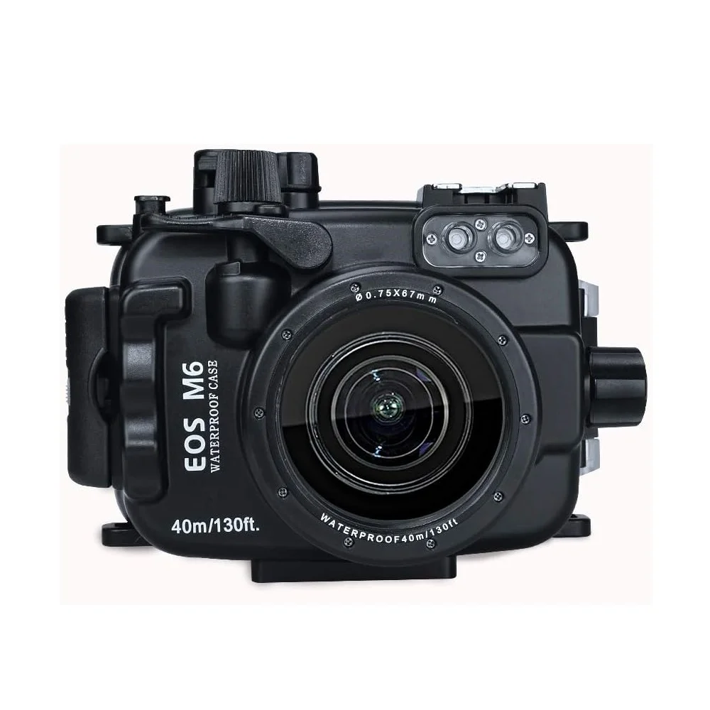 

Mcoplus WP-M6 40m/130ft подводный водонепроницаемый корпус для дайвинга Фотоаппарата Canon EOS M6 объектив 22 мм 18-55 мм