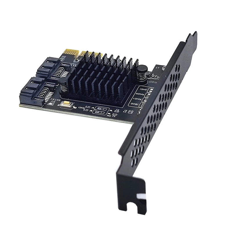 Pcie-kaart sata iii kaart 6GBPS 4 interne poorten en 2 esata ext