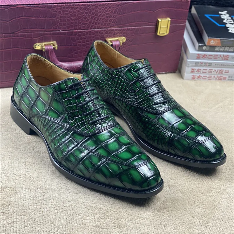 100% Genuine real crocodile belly skin shinny 2 colors leather men shoe  durable solid crocodile skin men dress shoe official - AliExpress