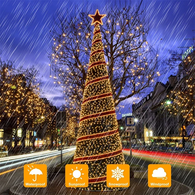 4pcs 22/32M Solar Led Fairy Light Outdoor Festoon Led Waterproof Garland String Lights Christmas Party Garden Solar Lamp Decor 3