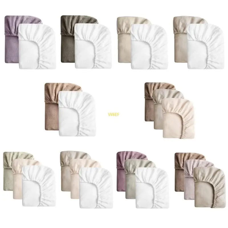 2pcs/3pcs Breathable Baby Bed Sheet Boys Girls Crib Fitted Sheet Removable Slipcover Comfortable Bed Cover for Infant