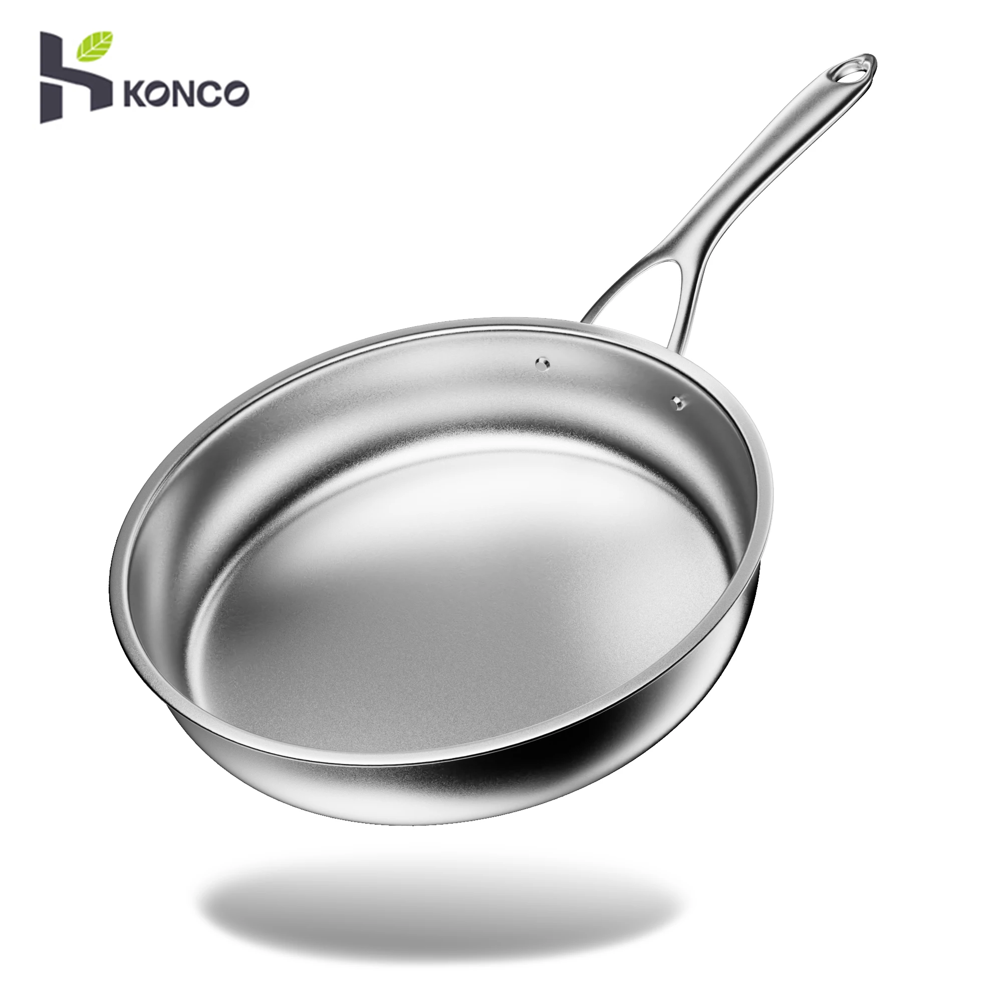 100% Pure Titanium Pan Frying Pan Uncoated Household Steak Omelet